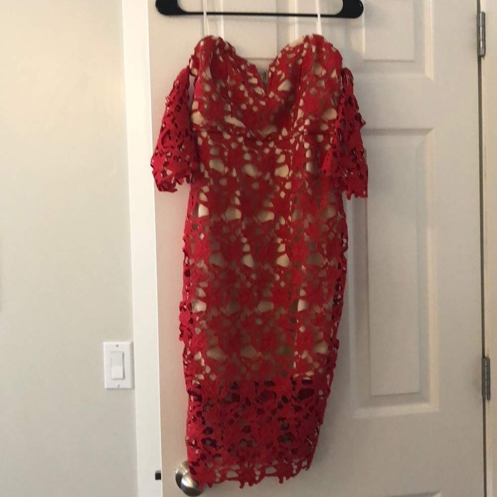 Forever 21 red and cream dress